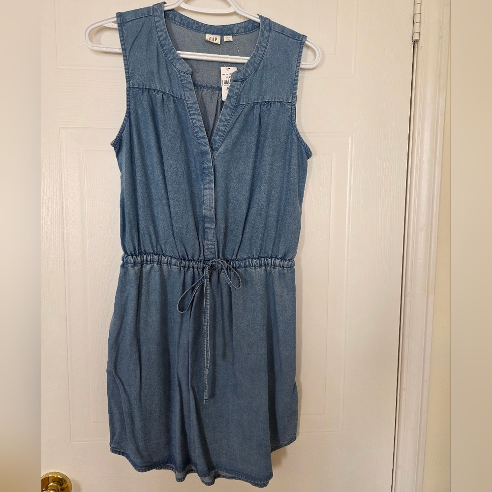 Gap Denim Sleeveless Dress, XSmall Petite